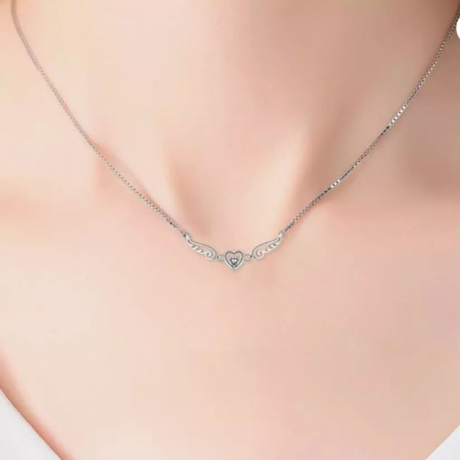 HeartWingsCubicZirconiaPendantChainNecklaceWomensGingerLyneCollection_Clear-4