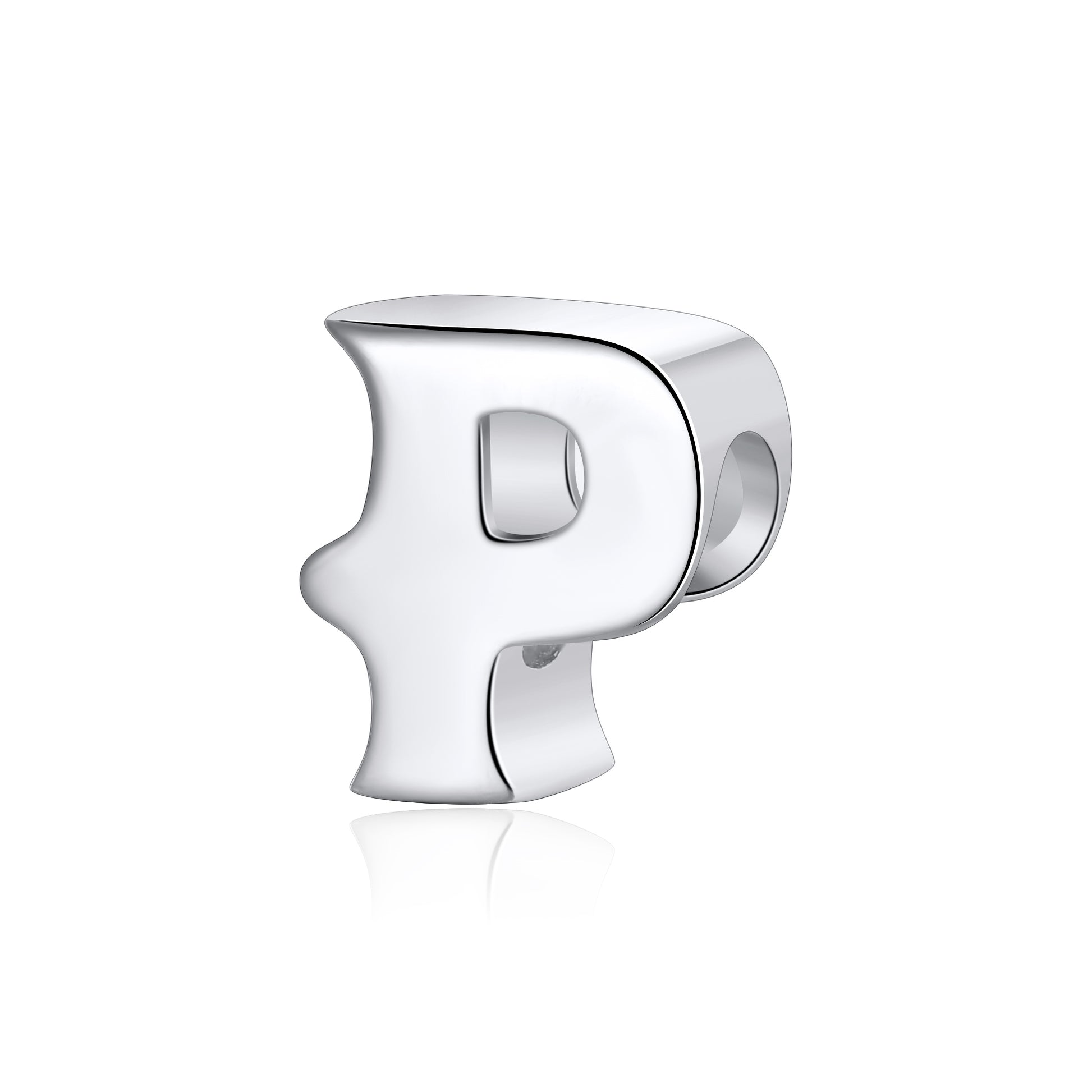 Initial Letter Charms for Women Bracelet Sterling Silver  Ginger Lyne Collection - P