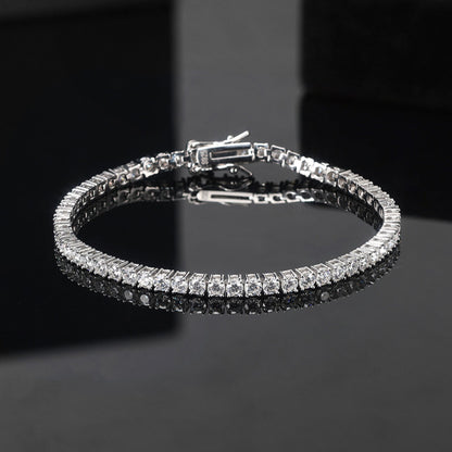 Classic Tennis Bracelet for Women Sterling Silver 5mm Cubic Zirconia 7"  Ginger Lyne Collection - 5mm 7" Length