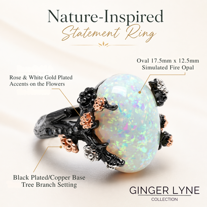 HenriettaBlackTreeBranchGothicInspiredFireOpalEngagementRingforWomenbyGingerLyne_White-4