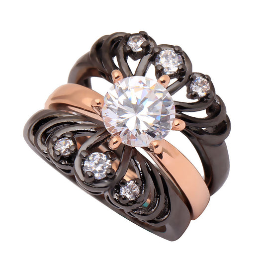 CordeliaWeddingRingSetforWomenSolitaire3pcBlackRoseCzEngagementGingerLyneCollection_Black-1