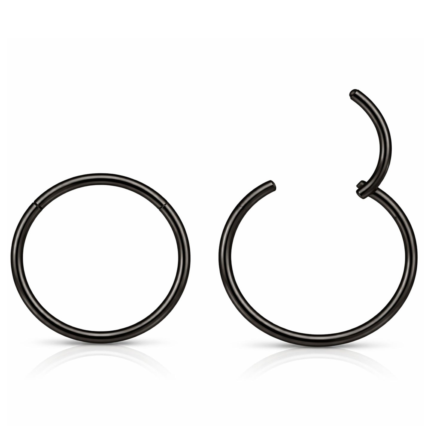 ThinHoopEarringsGingerLyne20GaugeStainlessSteelHingedClickerforLobeCartilageNosePiercingBodyJewelry_FPJ-20g-Hoop-Black-12mm-1