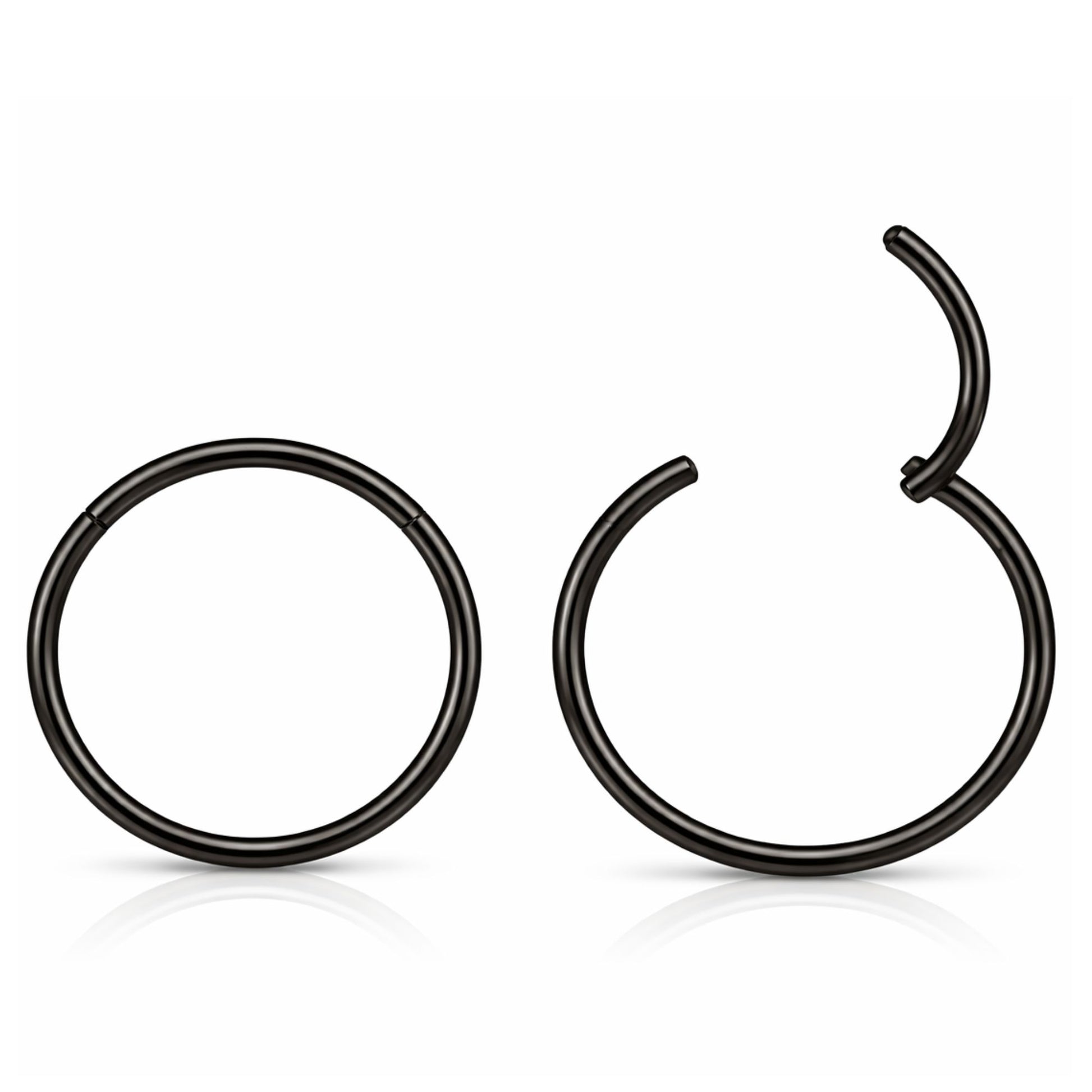 ThinHoopEarringsGingerLyne20GaugeStainlessSteelHingedClickerforLobeCartilageNosePiercingBodyJewelry_FPJ-20g-Hoop-Black-12mm-1