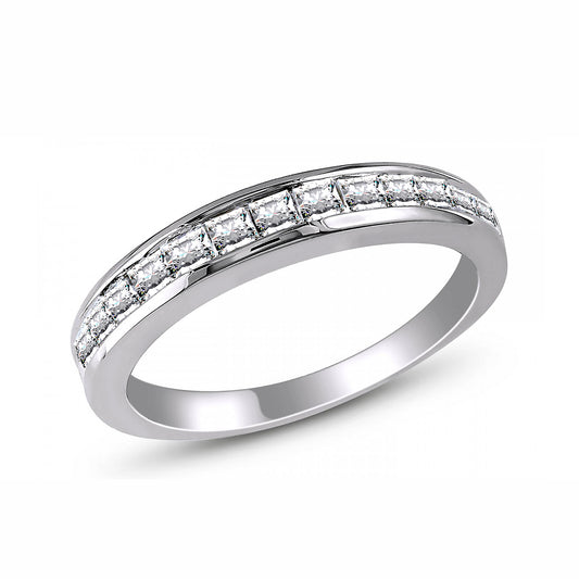 Georgia Anniversary Band Ring Cz Silver Princess Womens Ginger Lyne Collection