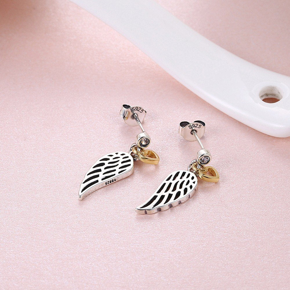 StudDangleEarringsforWomenWingsHeartGoldSterlingSilverGingerLyneCollection_silver-3