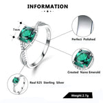 Load image into Gallery viewer, Emerald Engagement Ring for Women Cz Sterling Silver Ginger Lyne Collection - 6
