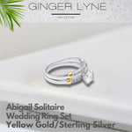 Load image into Gallery viewer, Abigail Wedding Ring Set for Women Engagment Ring Sterling Silver CZ Ginger Lyne Collection
