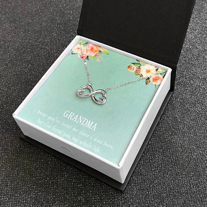 Grandma Greeting Card Sterling Silver Infinity Necklace Womens Ginger Lyne Collection