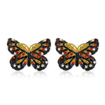 Load image into Gallery viewer, Butterfly Stud Earrings for Women Cubic Zirconia Ginger Lyne Collection - Red
