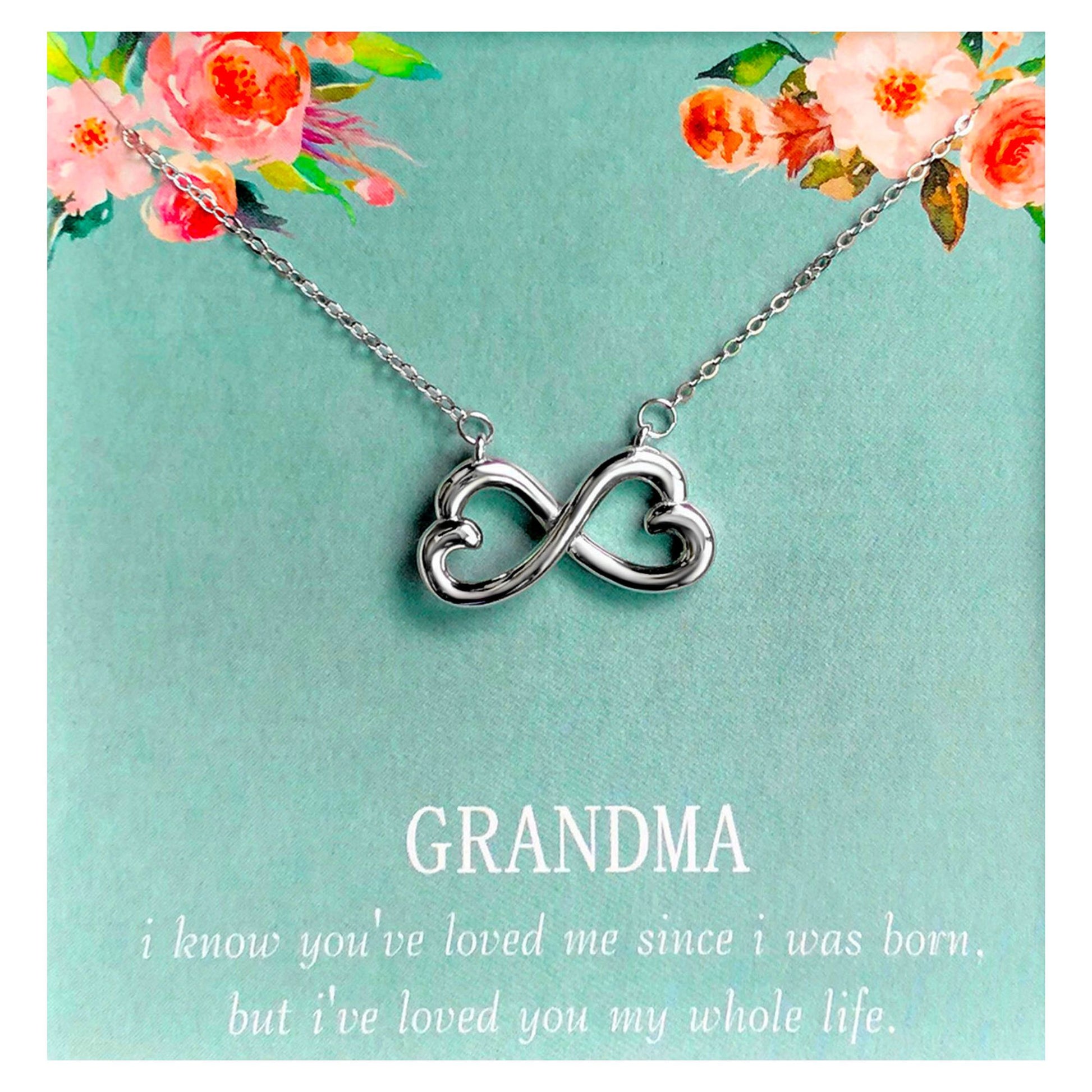 GrandmaGreetingCardSterlingSilverInfinityNecklaceWomensGingerLyneCollection_Grandma-18-1
