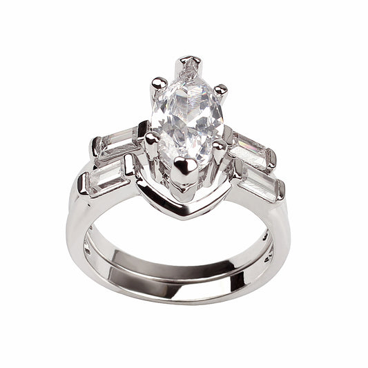 NicoleWeddingRingSetforWomenMarquiseBaguetteCzEngagementRingandBandbyGingerLyne_Silver-1