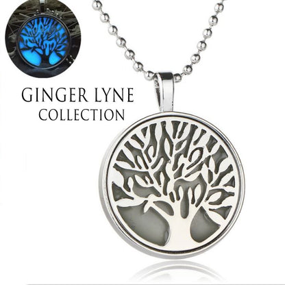 Glow in Dark Tree of Life Pendant Chain Necklace Women Ginger Lyne Collection