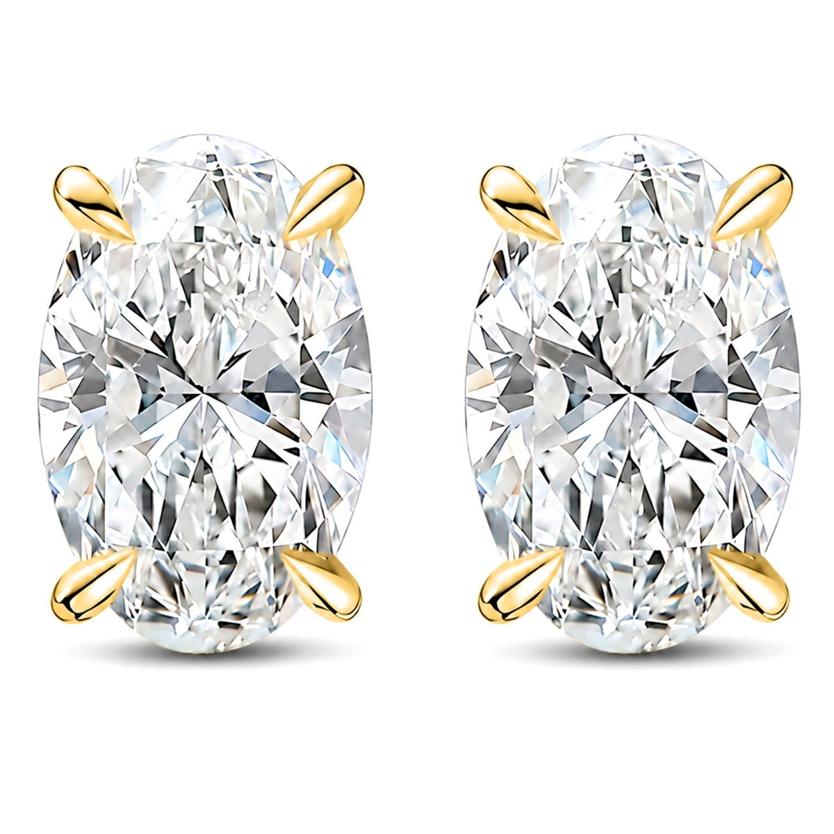 OvalCutStudEarringsforWomen5CtSimulatedDiamondSterlingSilverGingerLyne_Gold-1