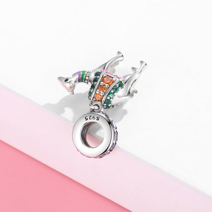 Camel Charm European Bead Multi Color Cz Sterling Silver Ginger Lyne Collection