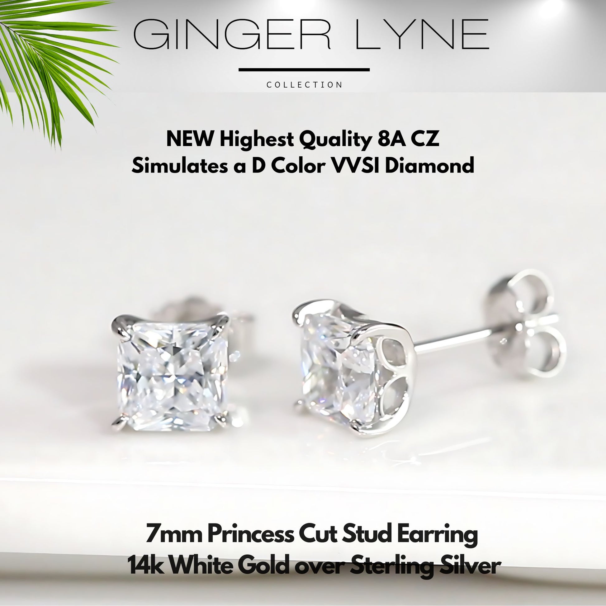 PrincessCutStudEarringsforWomen2.5ctSimulatedDiamondSterlingSilverGingerLyne_PrincessStud-2
