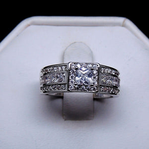 Lavish Engagement Ring Halo Princes Cz Bridal Wedding Womens Ginger Lyne Collection - 10