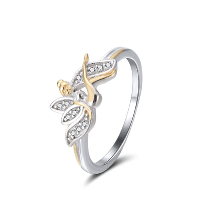 Fairy Wings Angel Ring Cz Gold Plated Girls Ginger Lyne Collection