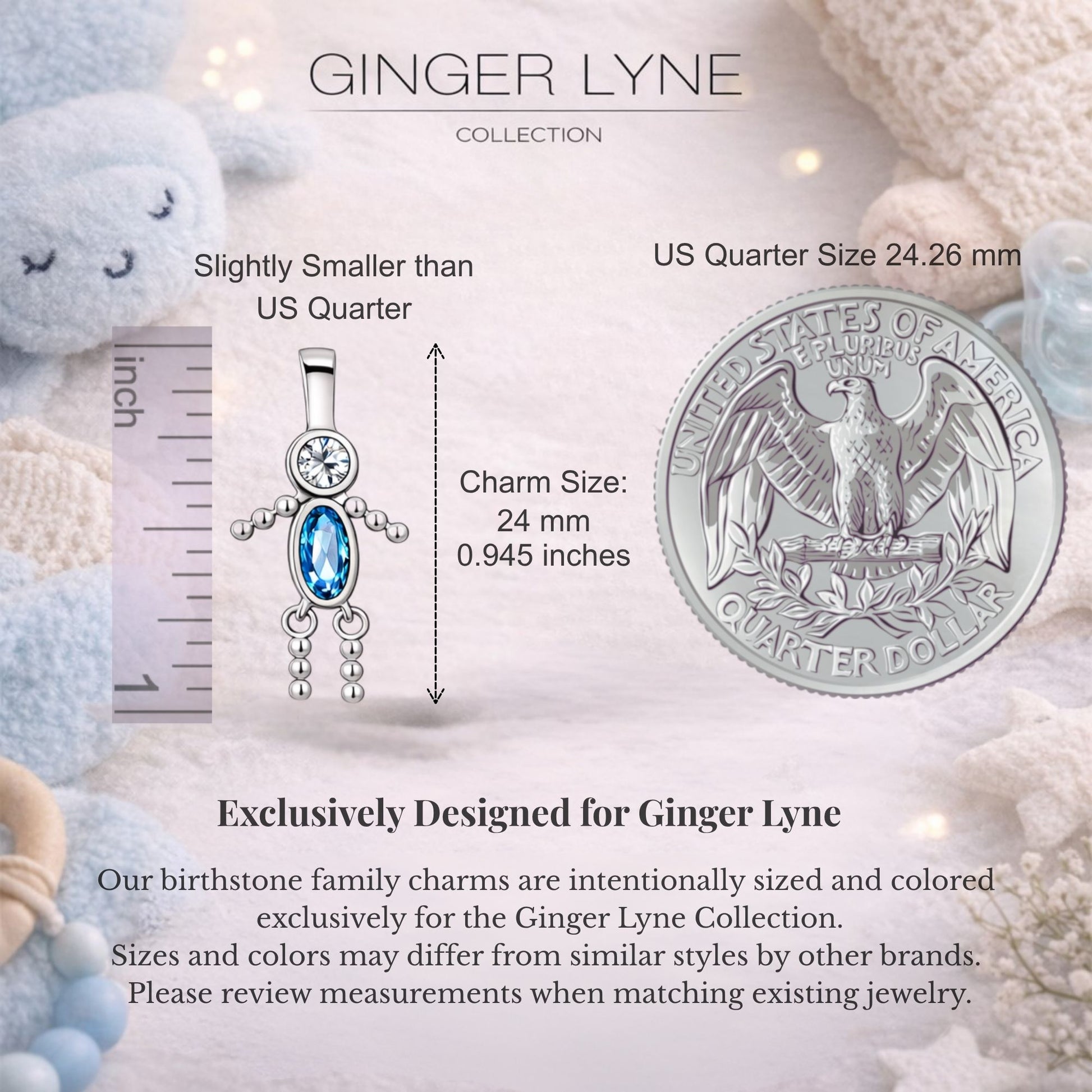 Birthstone Family Pendant for Mom by Ginger Lyne Stainless Steel Cubic Zirconia Charms For Grandma Necklace_Male-December-Silver-2