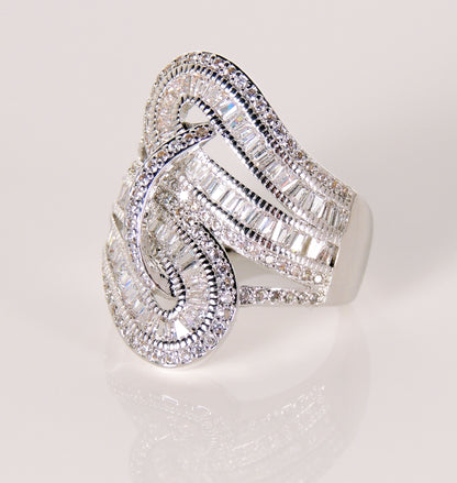 PriscillaStatementRingBaguetteCubicZirconiaWomensGingerLyneCollection_Silver-6