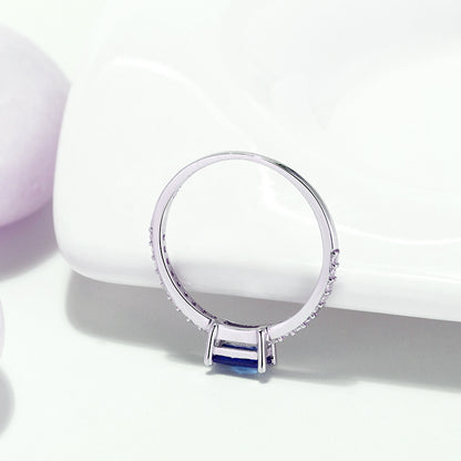EngagementRingforWomenEmeraldCutBlueCzSterlingSilverGingerLyneCollection_Blue-5
