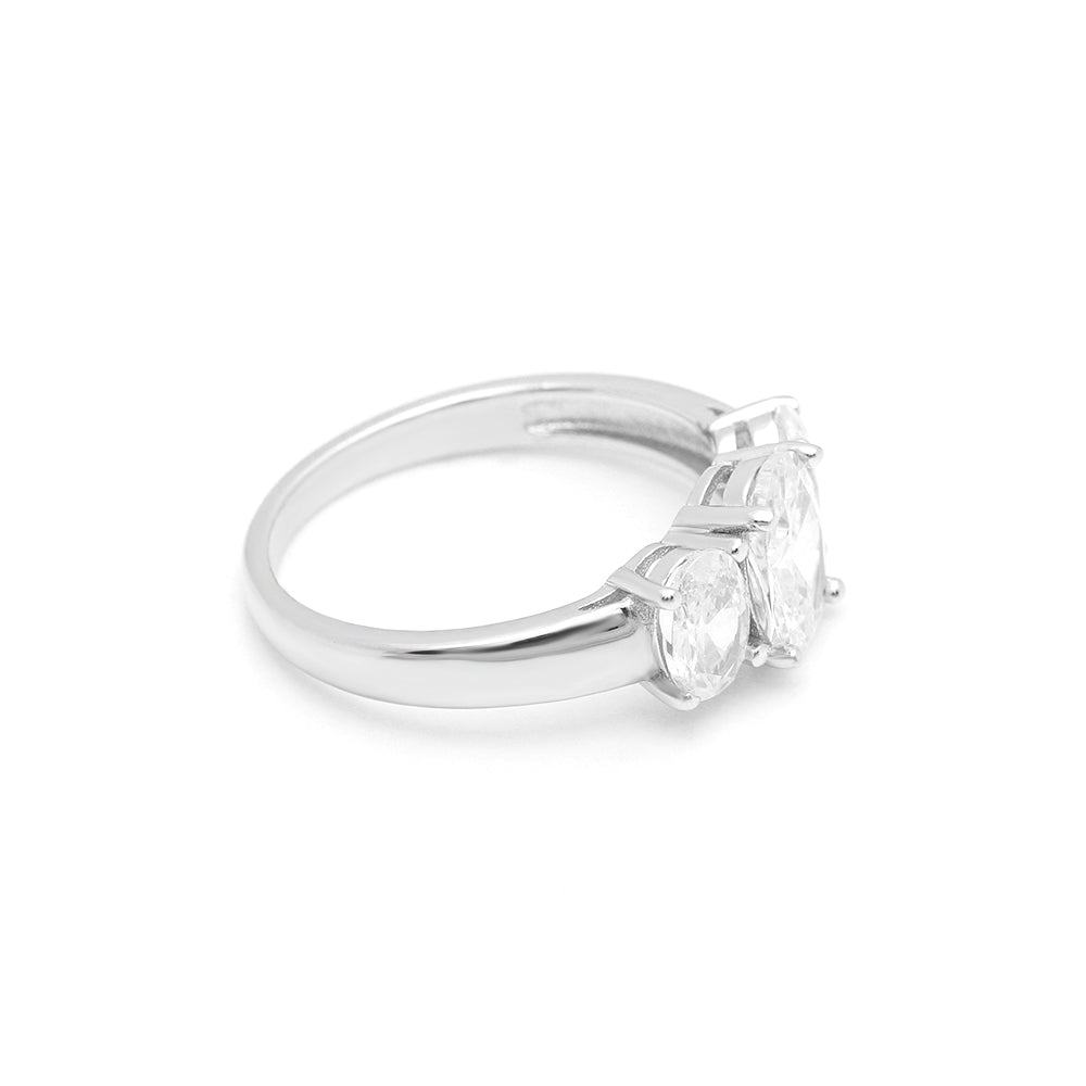 Cassidy Engagement Ring Womens Sterling Silver Cz Ginger Lyne Collection