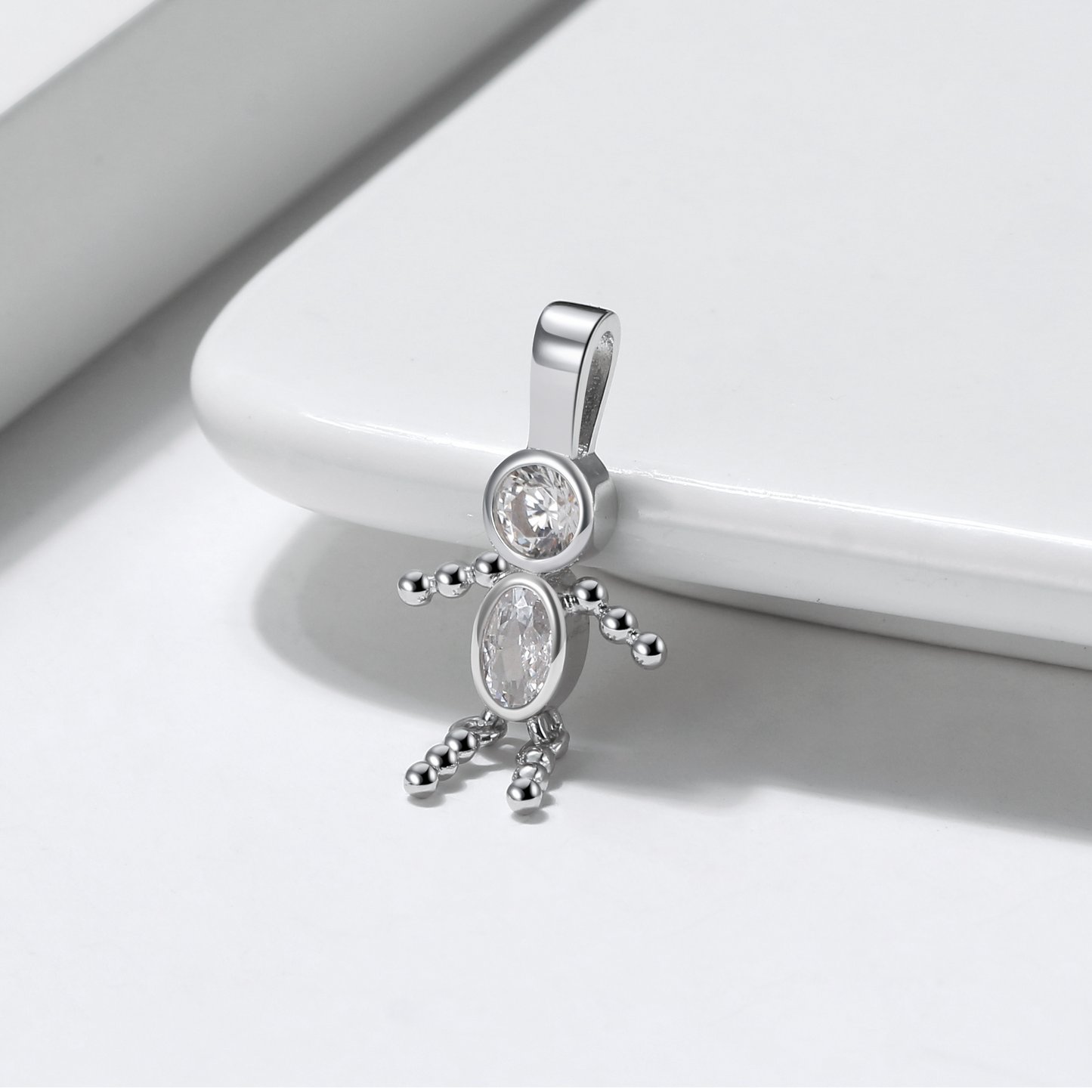 Baby Boy or Girl Birthstone Charm for Mom Kids for Family Tree Grandma Necklace by Ginger Lyne CZ Sterling Silver