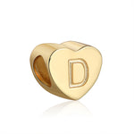 Load image into Gallery viewer, Initial Heart Charms Gold Over Sterling Silver Womens Ginger Lyne Collection - D
