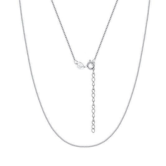 Box Chain Womens Mens 20 Inch Sterling Silver .80mm Width Ginger Lyne Collection