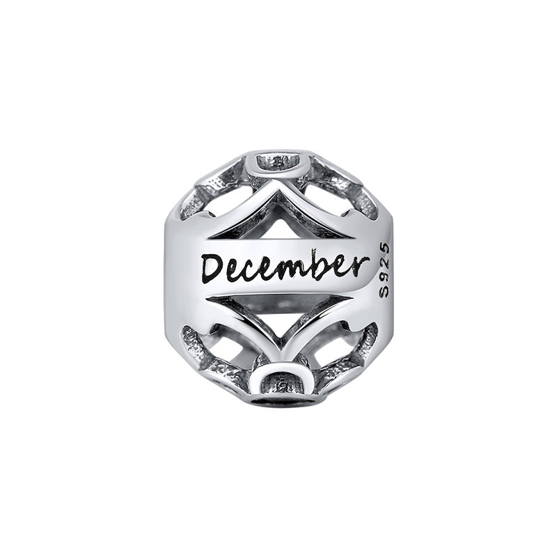 Birthstone Charms for Bracelet Sterling Silver CZ Womens Ginger Lyne Collection - December