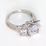 Load image into Gallery viewer, Kim Engagement Ring Sterling Silver Princess Cz Womens Ginger Lyne Collection - 10
