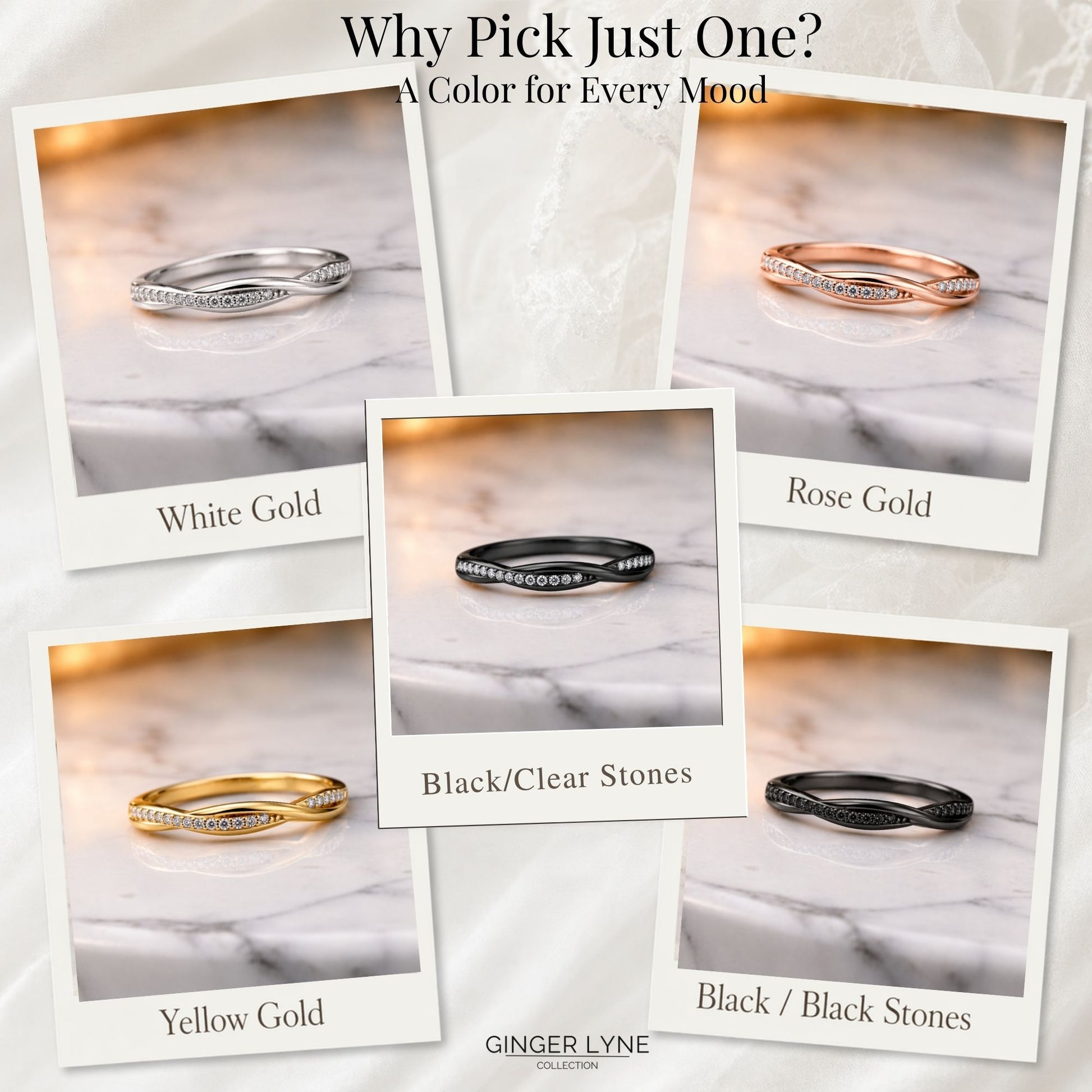 QueenaSterlingSilverBlackWeddingBandforWomenHalfEternityCzAnniversaryRingbyGingerLyneCollection_BlackBlackStonesCZ-6