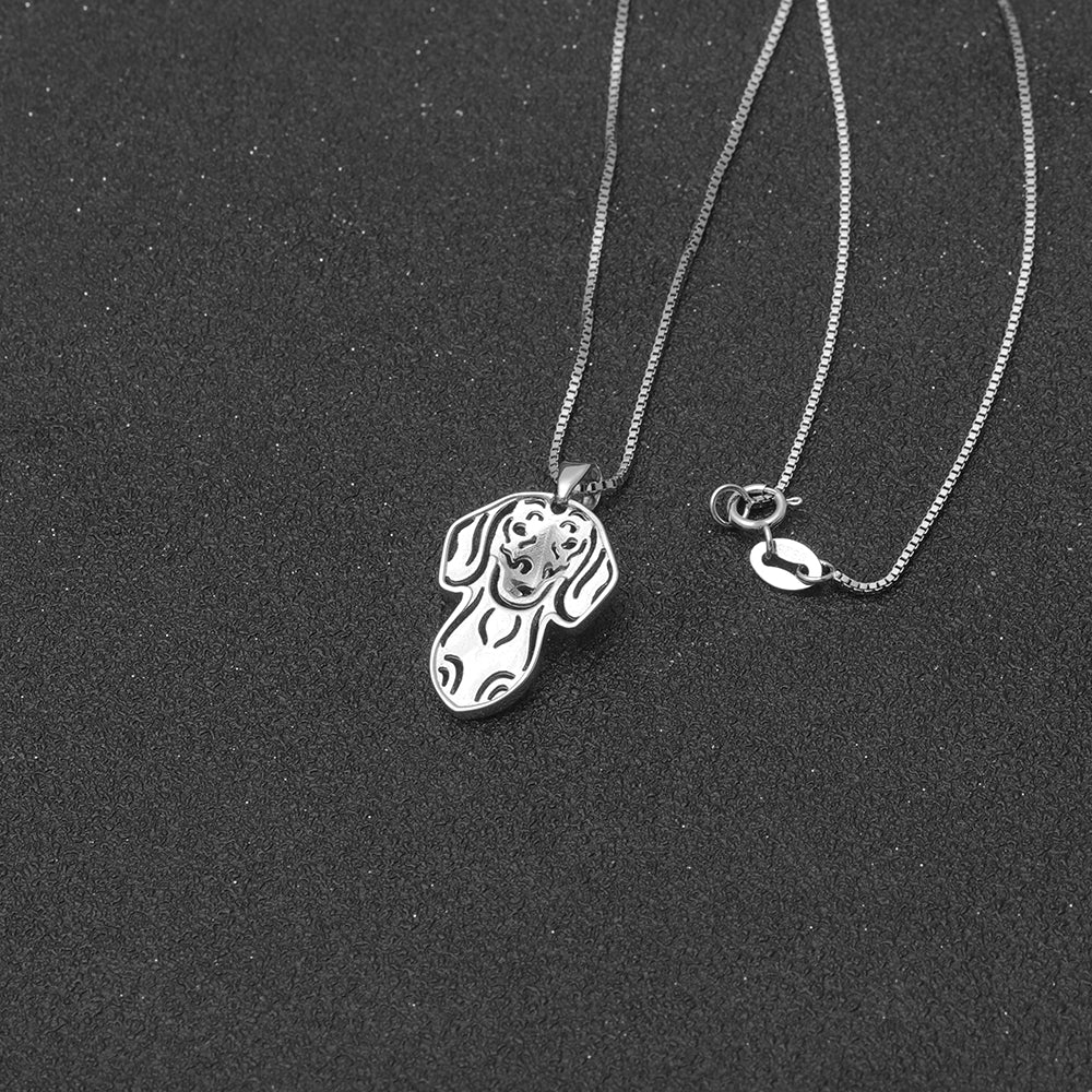 Dachshund Dog Sterling Silver Earrings Necklace Set Women Ginger Lyne Collection - Necklace Only