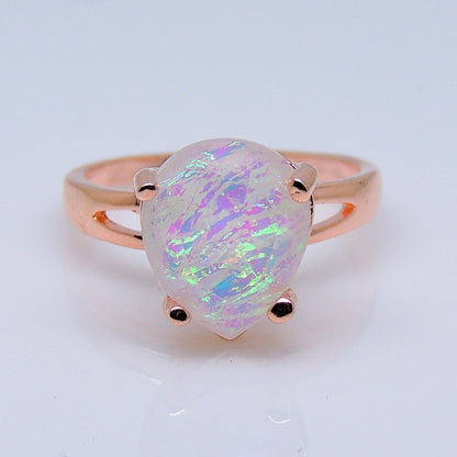 Aviana Simulated Fire Opal Ring Teardrop Womens Engagement Ginger Lyne Collection