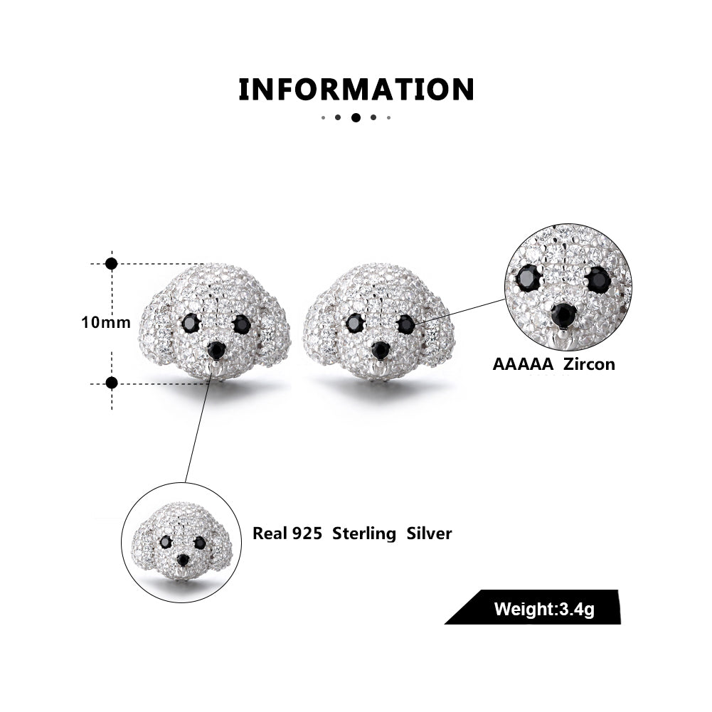 PoodleMalteseStudEarringsforWomenSilverDogClearCzGingerLyneCollection_SterlingSilver-6