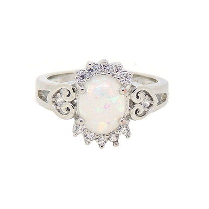 Neve Statement Ring Oval Fire Opal Cz Womens Ginger Lyne Collection