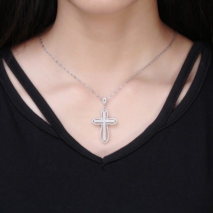 Pave Religious Cross Pendant Necklace for Women Cz  Ginger Lyne Collection