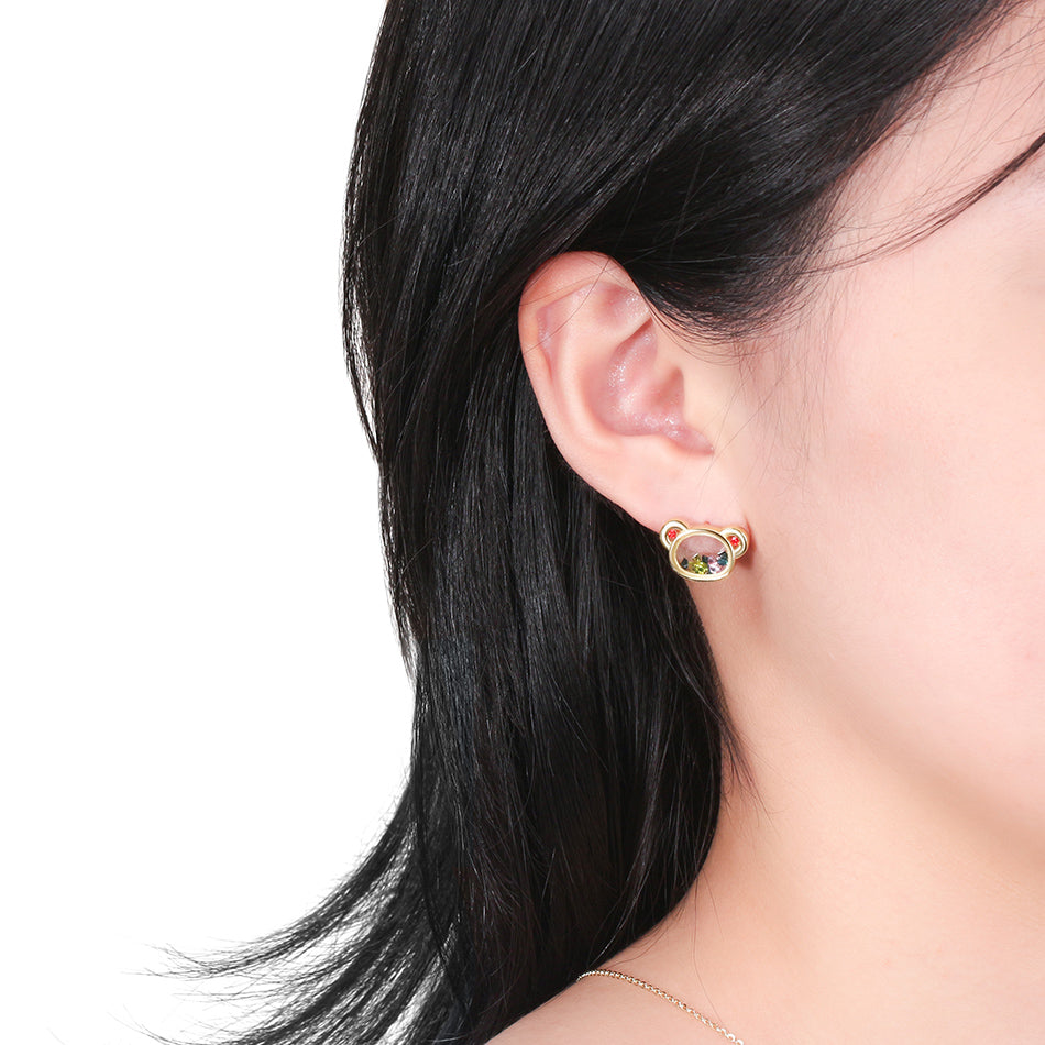 FloatingCZBearEarringsforWomenGoldPlatedSterlingSilverGingerLyneCollection_Earrings-5