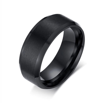 Matte Black Tungsten Carbide Wedding Band Ring Women Men 6mm or 8mm Ginger Lyne Collection