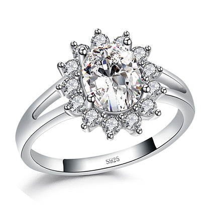 Chari Engagement Ring Sterling Silver Cz Womens Ginger Lyne Collection