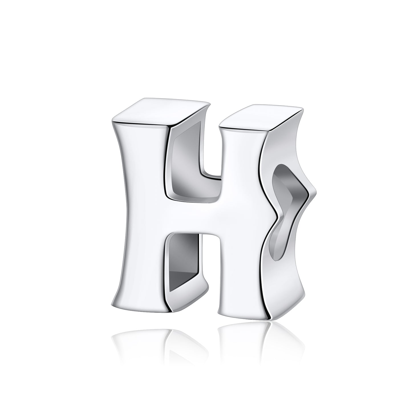 Initial Letter Charms for Women Bracelet Sterling Silver  Ginger Lyne Collection - H