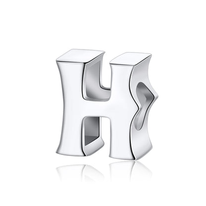 Initial Letter Charms for Women Bracelet Sterling Silver  Ginger Lyne Collection - H