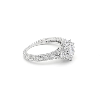 SelenaEngagementRingSterlingSilverCzClusterWomensGingerLyneCollection_Clear-4