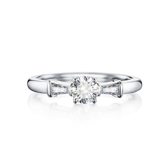 Solitaire Wedding Engagement Ring for Women Sterling Silver Cz Ginger Lyne Collection