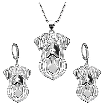 Labrador Retriever Lab Dog Necklace Sterling Silver Womens Ginger Lyne Collection - Dog Set