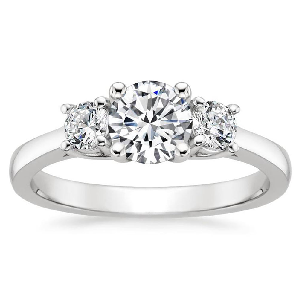 Noel Engagement Ring Womens Sterling Silver 3 Stone Cz Ginger Lyne Collection - 6