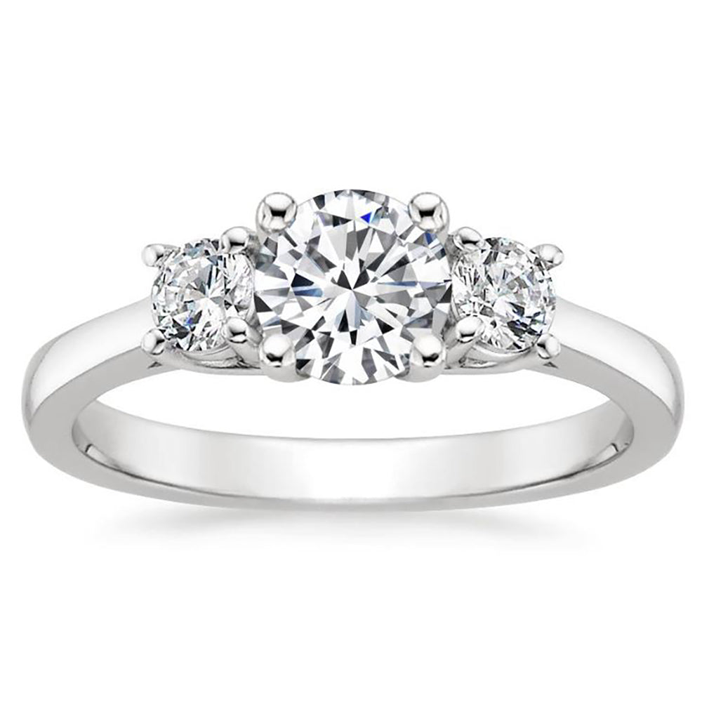 NoelEngagementRingWomensSterlingSilver3StoneCzGingerLyneCollection_Silver-1