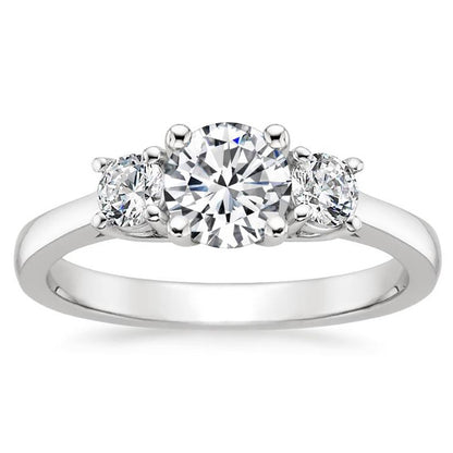 NoelEngagementRingWomensSterlingSilver3StoneCzGingerLyneCollection_Silver-1