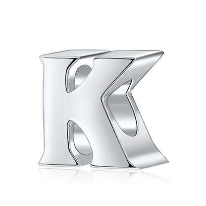 Initial Letter Charms for Women Bracelet Sterling Silver  Ginger Lyne Collection - K