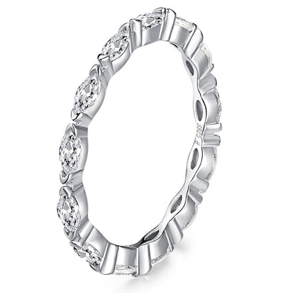 ScallopEternityWeddingBandRingforWomenSize9SterlingSilverClearCubicZirconiaGingerLyneCollection_Clear-1