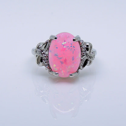SharlaStatementRingGreenFireOpalWomenGingerLyneCollection_Pink-5